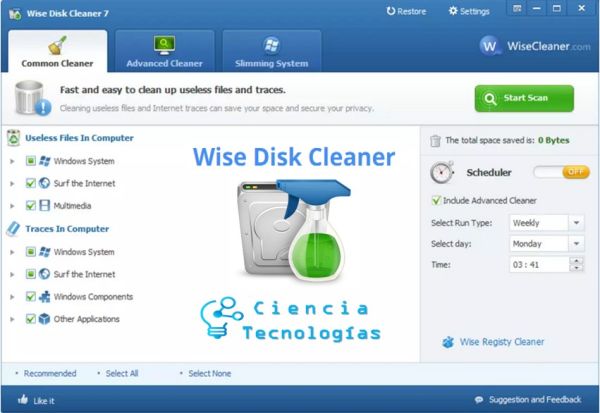 wise disk cleaner 7 uno de los mejores Software para limpiar y acelerar una PC